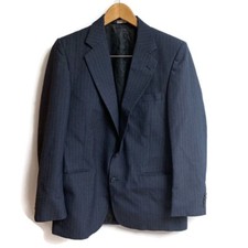 Burberry Men's 46 Two Button Striped Blazer Blue