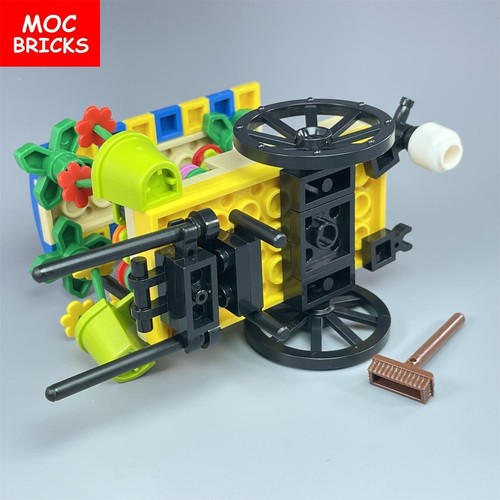 ☀️New Street View Florist Flower Cart Set Garden Park For Lego Minifigures - Picture 3 of 7