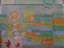 Perfect Pages Kit TROPICAL Beach Scrapbooking Cards Crafts