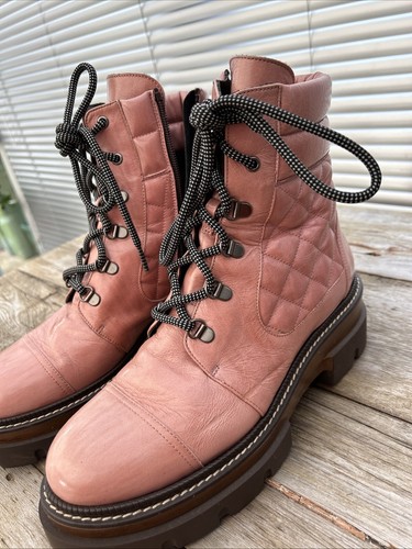 Ladies Pons Quintana PINK Quilted Ankle Boot Size 40 (7) £259 - Picture 2 of 11