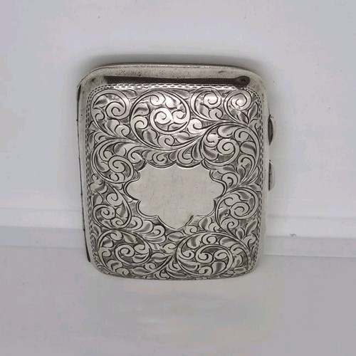 Antique Sterling Silver Cigarette Case, Joseph Gloster Ltd, Birmingham 1923 - Picture 4 of 11