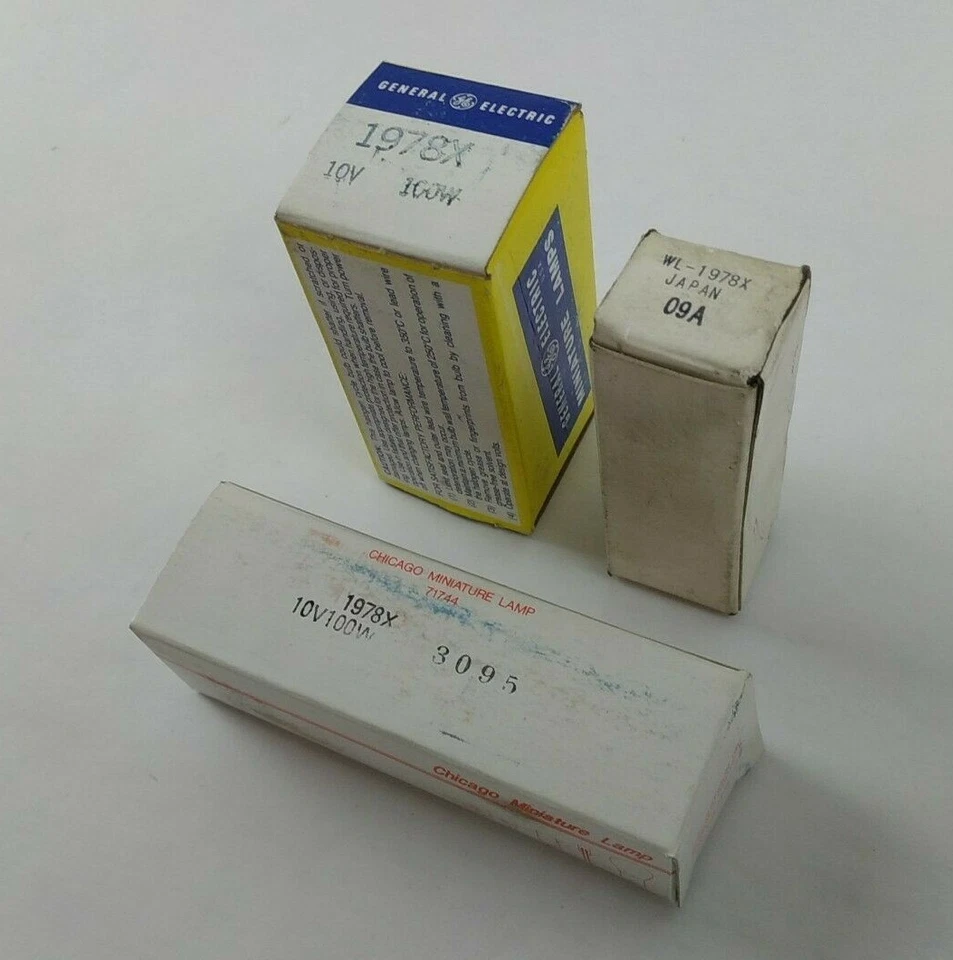 GE 1978X 100w 10v Quartzline T3 Bi-Pin Special Bulb - Image 2 of 3