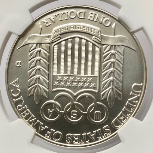1992-D Olympics Baseball Commemorative Silver Dollar NGC MS-70 - Picture 4 of 4