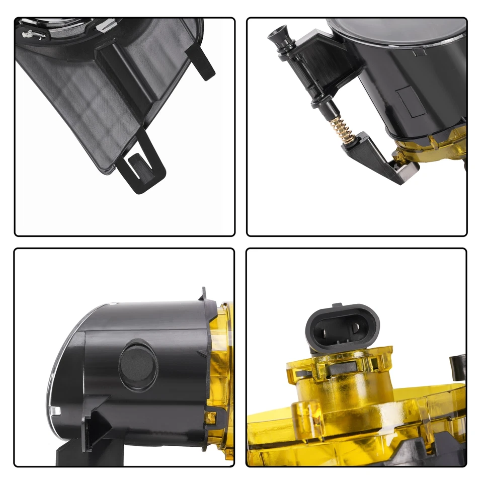 Fog Lights w/Black Cover + Bulbs Left & Right For Cadillac SRX 2010-2016 - Image 2 of 4