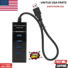 4-Port USB 3.0 Hub Splitter Multi Adapter High Speed For PC Mac Desktop Laptop