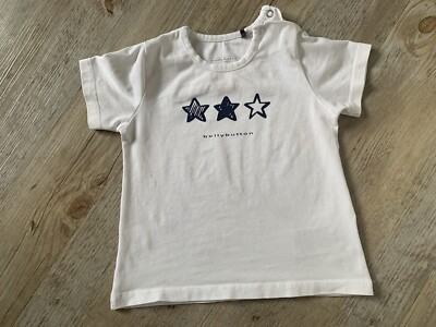 Bellybutton Shirt weiß mit Sternen unisex Gr. 74