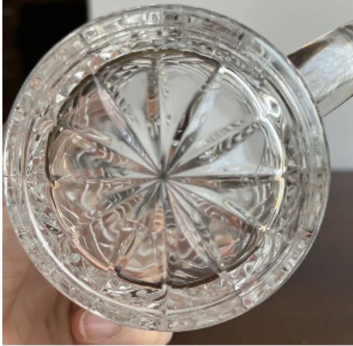 CRISTAL D'ARQUES-DURAND Mallory Pattern Glass Coffee Mugs Cups Set of 4 - Picture 10 of 10