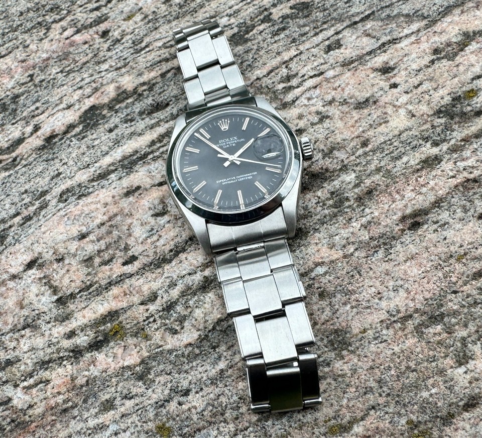 Rolex Oyster Perpetual Date 1500 Black Dial eBay
