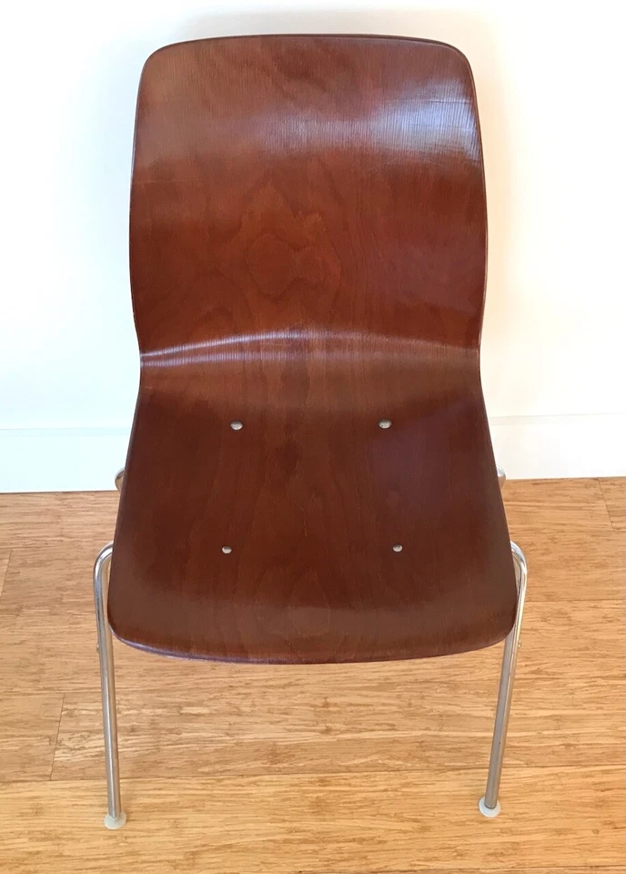 Silla auxiliar Mid Century moderna de los años 60 Pagholz Flotto moldeada de palisandro, Eames Foto 3 de 4