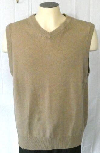 Pendleton Tan Large Sweater Sleeveless Lambs Wool