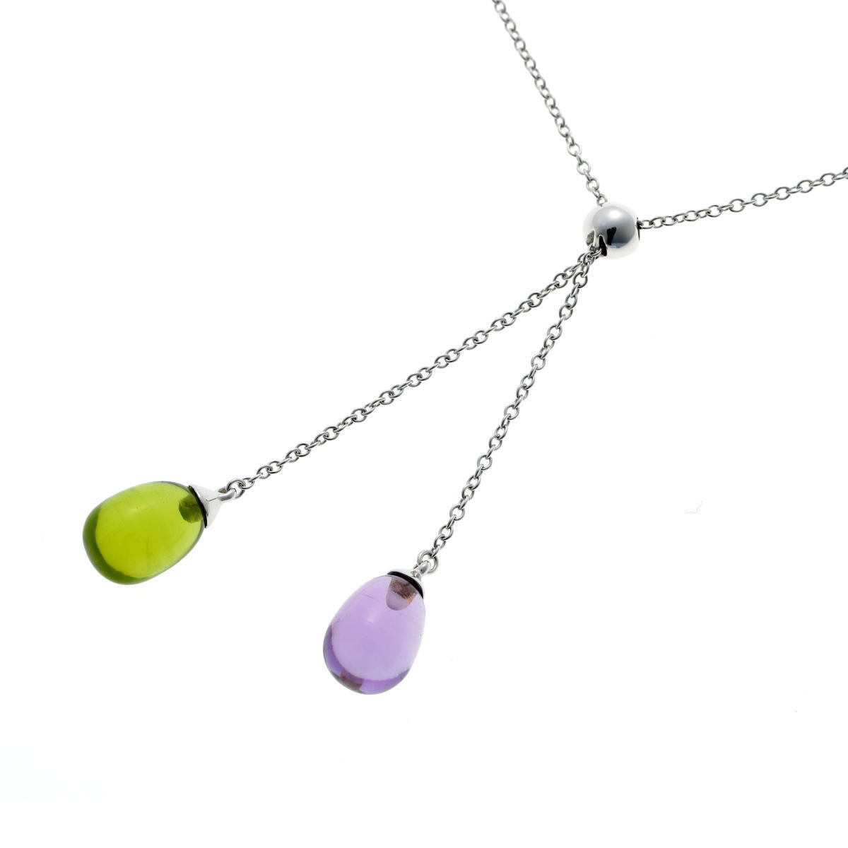Tiffany co. Tiffany Rainbow Drop Necklace White gold 750WG 2310204