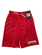 Converse Shorts Youth Boys Lightweight Mesh Basketball Gym Red Small or Medium