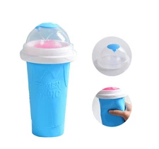 Slushie Maker Cup Quick-Frozen Smoothies Homemade Milkshake Bottle US