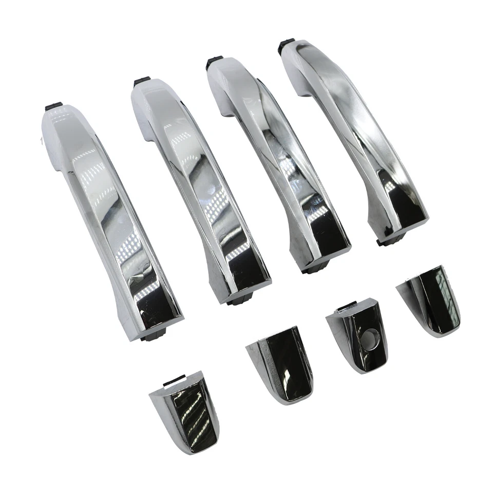 2014-2017 Exterior Door Handle Fit For Chevrolet Silverado 1500 Set of 4 Chrome - Изображение 2 из 4