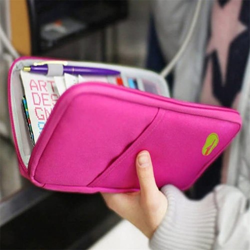 Waterproof RFID Blocking Family Travel Wallet Passport Holder Organizer Bag Case - Picture 3 of 30