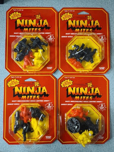 1986 Ninja Mites ASSORTED FIGURE 5-PACK LOT (4A) Sunray Series Panosh Place New - Picture 1 of 2
