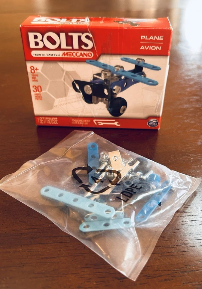 2017 Sealed Bolts Meccano Erector Model Set Plane Spin Master Kit Airplane - Image 2 of 4