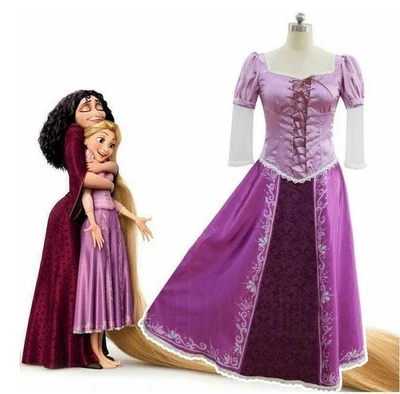 MARKENLOS Karneval Erwachsene Prinzessin Rapunzel Kostüm Tangled Fairytale Princess Party