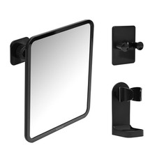 Fog shower mirror - rotatable, adjustable shaver hook, suitable for both men ...