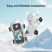 Fully-Invisible Diving Shell Waterproof Fit for Insta360 X4 Air Panoramic Camera