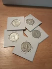 (5) 1940's Washington Quarters 90% Silver Content Circulated