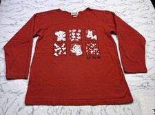 Vintage 90s Disney 101 Dalmatians Red Long sleeve T Shirt Made in USA Size M