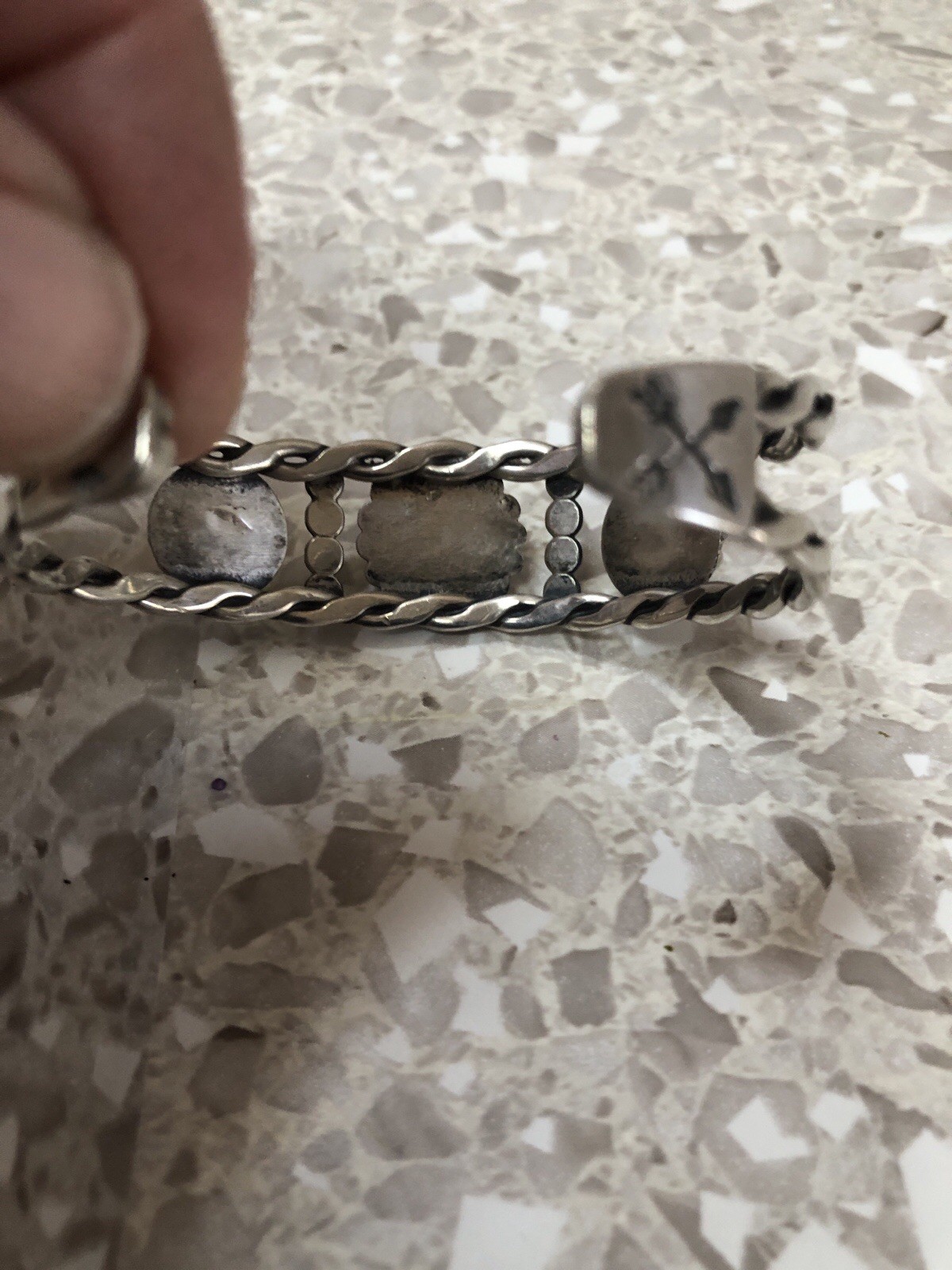 Beautiful Authentic Silver Turquoise Bracelet - image 5