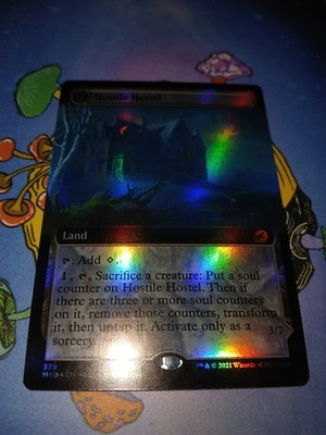 1x Hostile Hostel Creeping Inn ~ Extended Art - Foil , English MTG