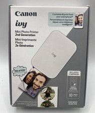 Mini Photo Printer 2nd Generation w/ 2x3 Photo Sheets Pure White Canon IVY
