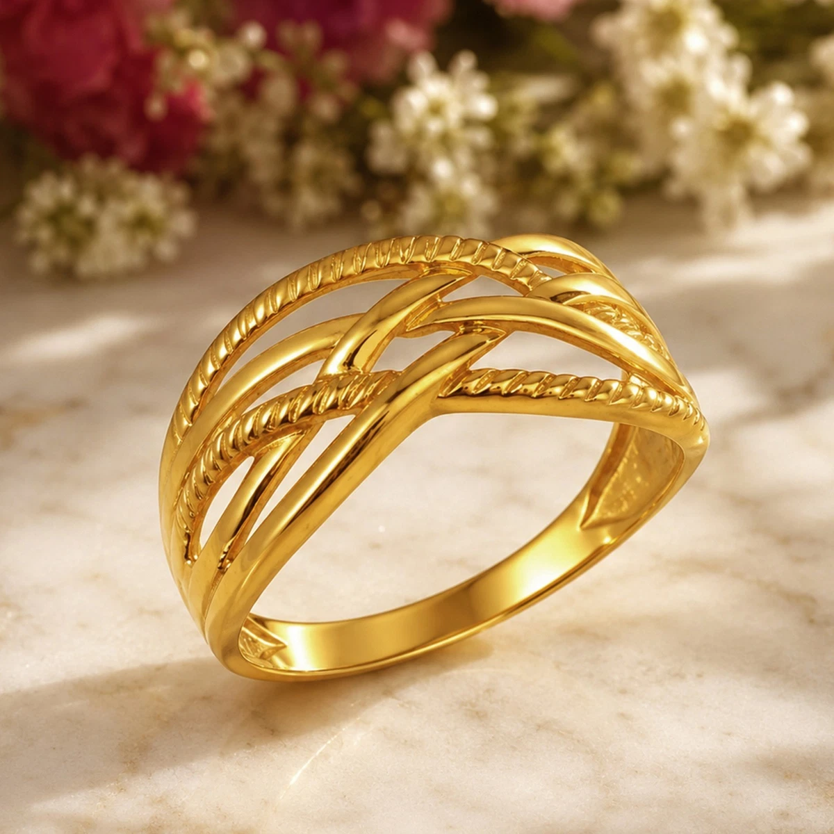 【未開封】Золотое Кольцо / GOLDEN RING Ювелирные кольца из желтого золота 9 колец чистота 22k без камня