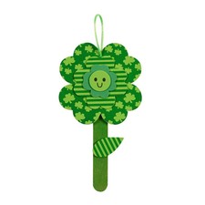 4" x 7" St. Patrick  s Day Stacked Green Flower Ornament Foam Craft Kit - Makes 1