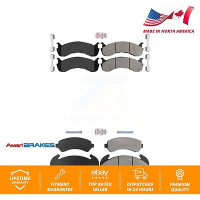 Front Rear Semi-Metallic Disc Brake Pads Kit For Blue Bird TC2000 KNF-101938