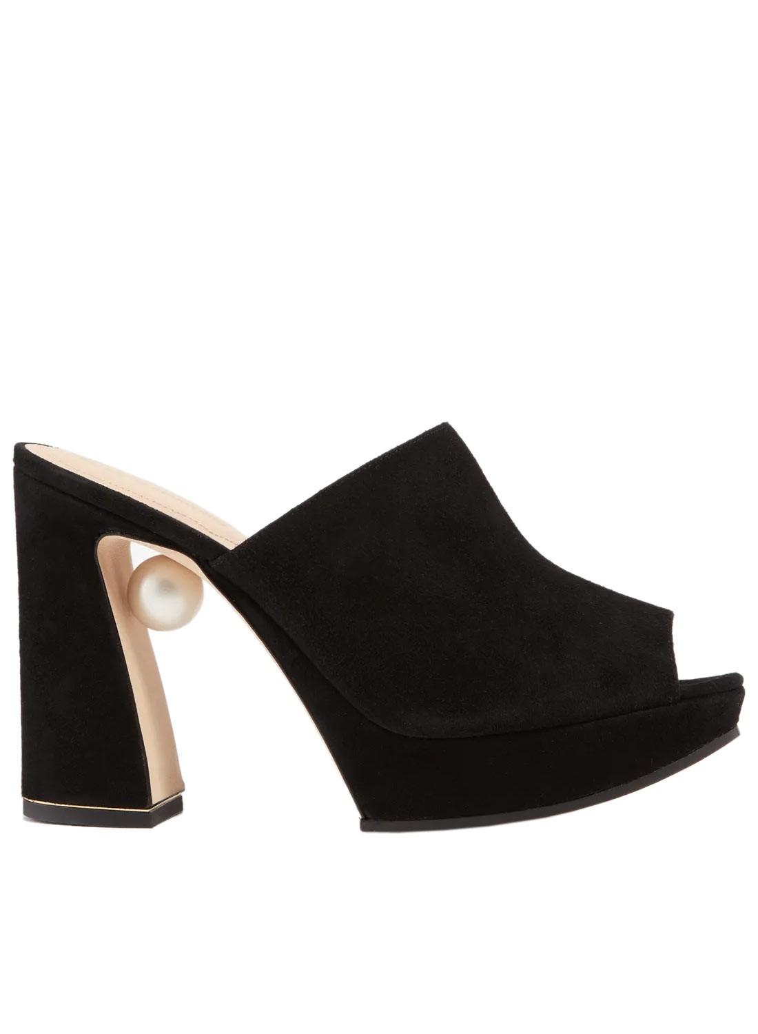 Женские замшевые шлепанцы Annabel от Nicholas Kirkwood, размер 38,5, черный - NIB $795