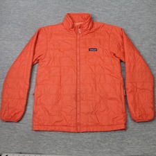 Patagonia Nano Puff Jacket Kids XL Brick Quilted Insulated Orange Full Zip