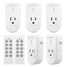 BN-LINK 5 Pack Wireless Remote Control Outlet...