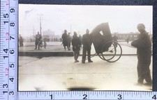 Japan Street Scene Post WW2 Rickshaw Travel Transport BW Photo Snapshot #2