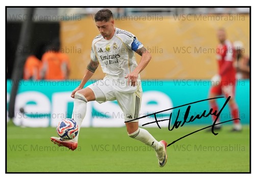 11662. Federico Valverde Signed Pictures A4 Prints Real Madrid Uruguay Deportivo