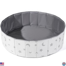 40-Inch Star  Moon Kids Ball Pit - Foldable Portable Play Pool with Large Balls