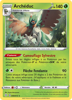 Pokemon Karte Erzherzog - 8/72 - Holo Rare - Strahlendes Schicksal - Near Mint DE