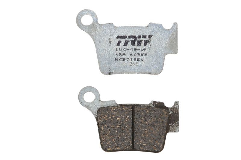 Ensemble plaquettes TRW MCB743EC de frein à disque pour G 0.5 2008 en alliage haute performance