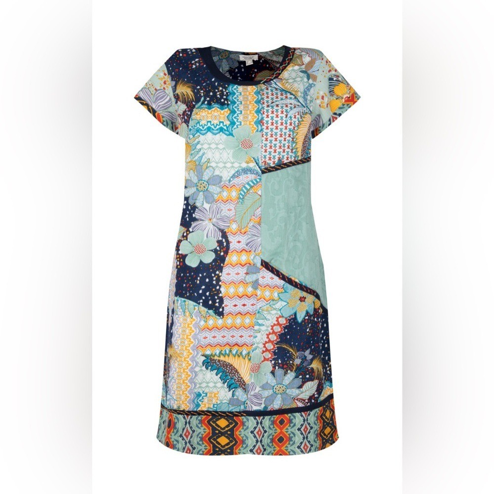 Orientique Lisbon Patchwork Knee Length Dress - image 2