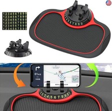 Multifunction Car Anti-Slip Mat with Auto Phone Holder, Dashboard Mat with
