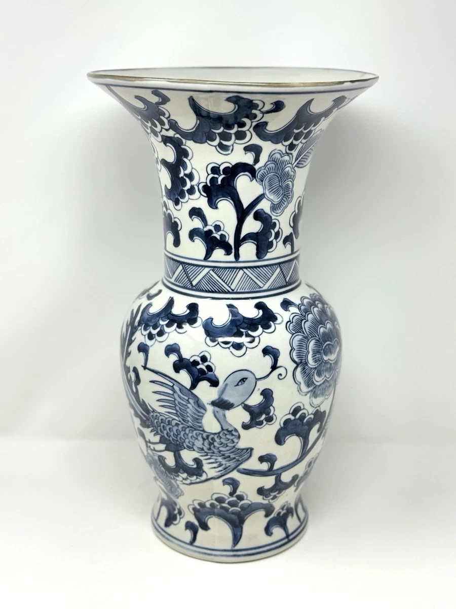 陶瓷蓝色复古原创中国风花瓶| eBay