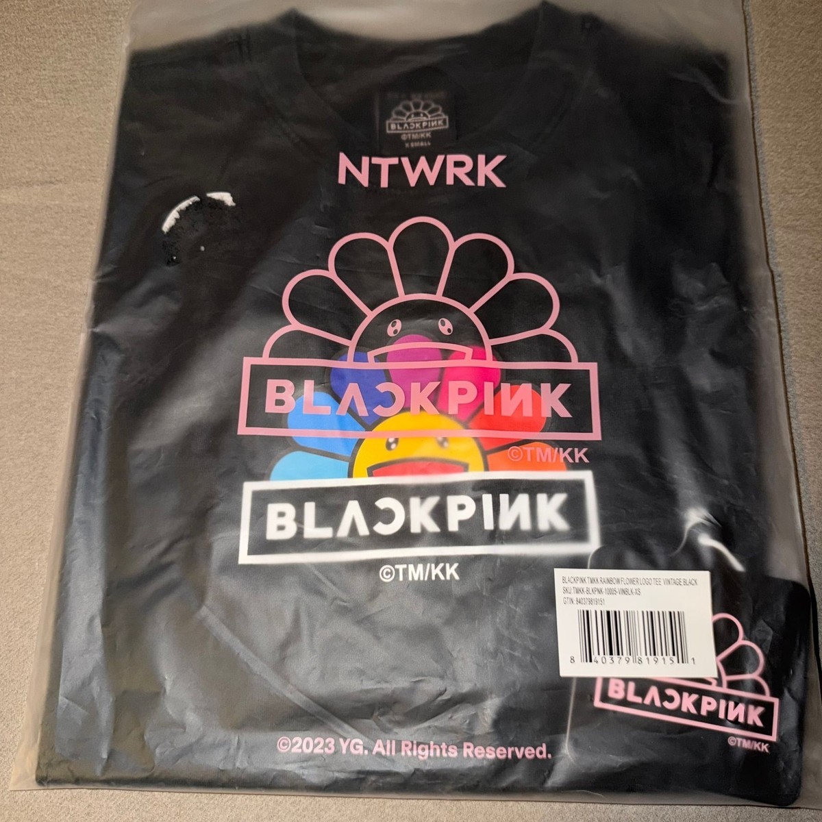 BLACKPINK x Murakami Takashi Tシャツ BLACKPINK x Takashi Murakami Rainbow Flower Logo T-Shirt Vintage