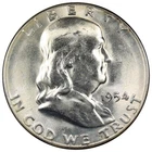 1954-S Franklin Half Dollar UNC/BU Uncirculated Coin 50C A2723