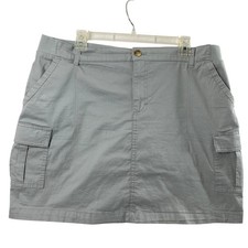 Lee Cargo Skort Womens Plus Size 18 Gray Golf Tennis Skirt Regular Fit Casual