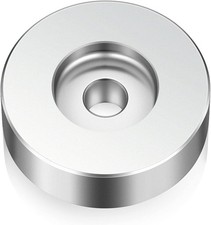 45 RPM Record Adapter Aluminum Dome for 7 Inch Vinyl Turntable Silver