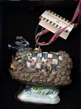 MacKenzie Childs Courtly Check Sheep Ornament Retired With Box