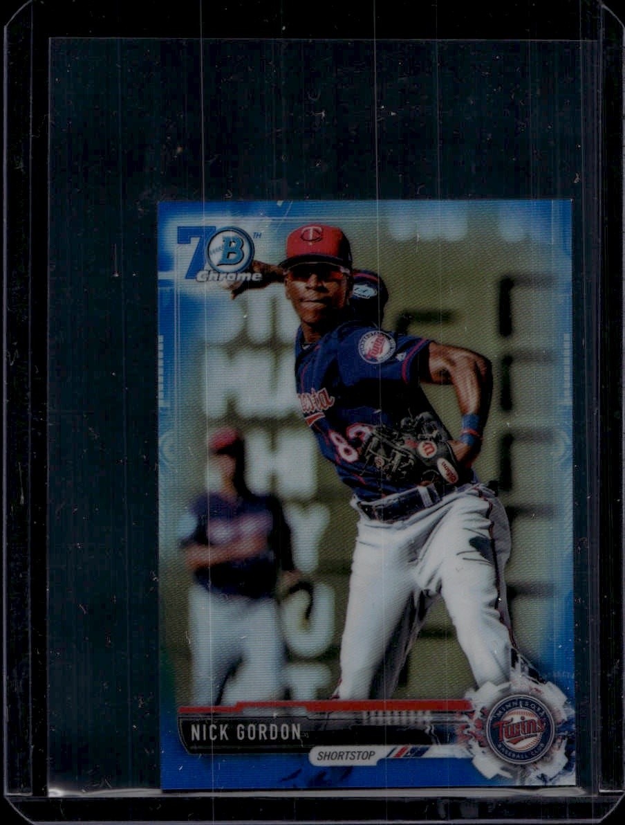 2017 Bowman Chrome Mini Nick Gordon #BCP201 70th Logo Refractor /70