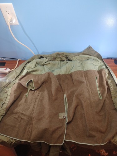 Gabardina vintage del ejército militar de los años 60 forro de lana extraíble pequeña verde regular - Imagen 8 de 15